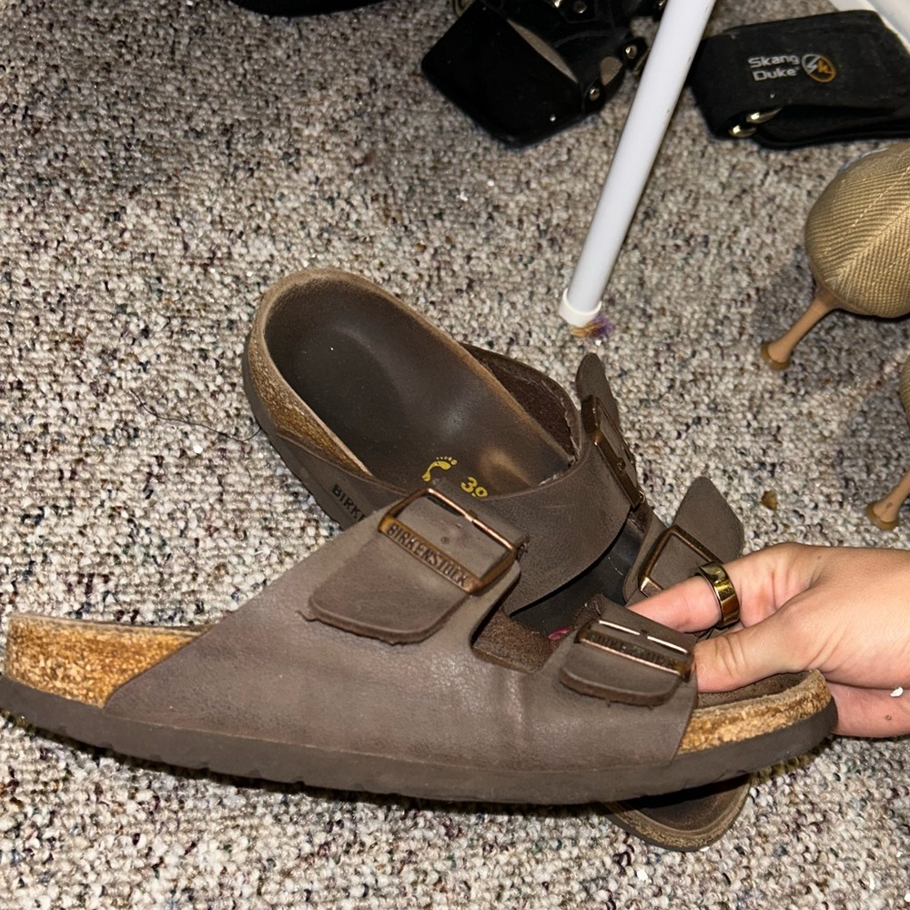 Brown Leather Birkenstocks